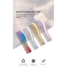 New Style Barber Plastic Parting Wide Tooth Chromatic Electroplating Hot Hair Comb
